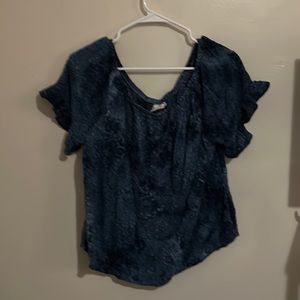Knox Rose blue eyelet top L